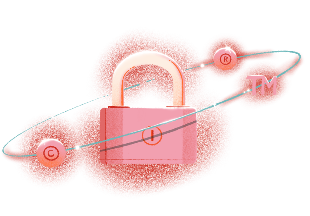 Illustration of a pad lock.